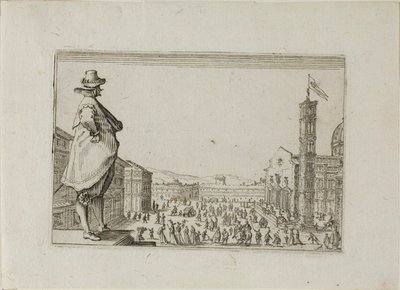 Duomo we Florencji, z The Caprices autorstwa Jacques Callot