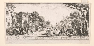 Umieranie na poboczu drogi autorstwa Jacques Callot