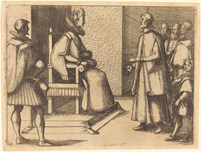 Wysłannik Toskanii dziękuje królowej autorstwa Jacques Callot