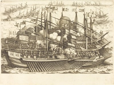 Pierwsza bitwa morska autorstwa Jacques Callot
