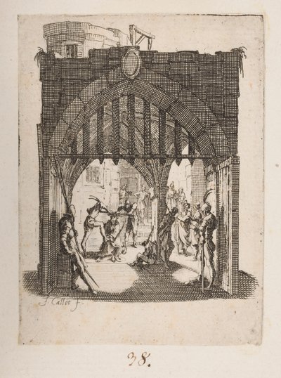 Biczowanie, nie. 6 z 11 z La Petite Passion autorstwa Jacques Callot