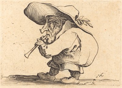 Gracz Flageolet autorstwa Jacques Callot