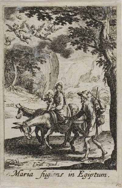 Ucieczka do Egiptu, z Życia Dziewicy autorstwa Jacques Callot