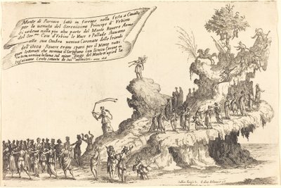 Unoszący się na górze Parnas autorstwa Jacques Callot