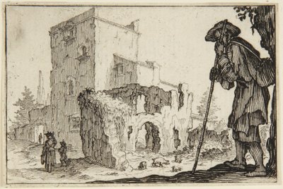 Pasterz i ruiny autorstwa Jacques Callot