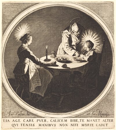Święta Rodzina przy Stole autorstwa Jacques Callot