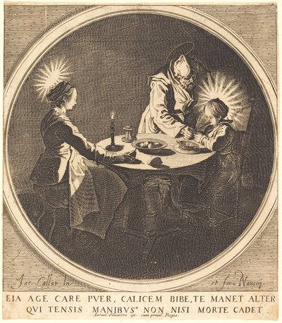 Święta Rodzina przy Stole autorstwa Jacques Callot