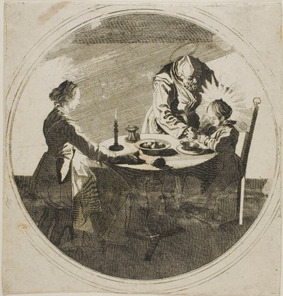 Święta Rodzina przy Stole autorstwa Jacques Callot