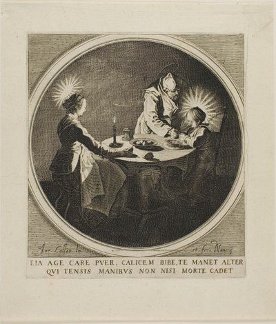 Święta Rodzina przy stole autorstwa Jacques Callot