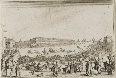 Wyścigi konne w Pałacu Pitti we Florencji, z filmu Kaprysy autorstwa Jacques Callot