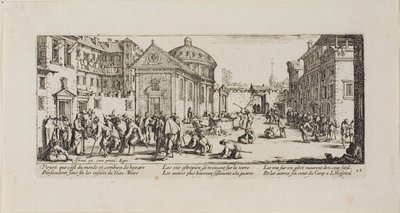 Szpital, płyta piętnasta z „Nieszczęść wojennych” autorstwa Jacques Callot
