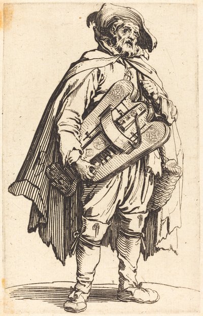 Gracz liry korbowej autorstwa Jacques Callot