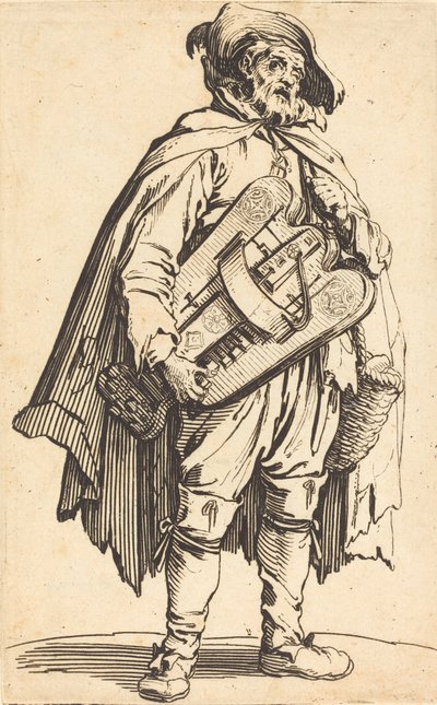 Gracz liry korbowej autorstwa Jacques Callot