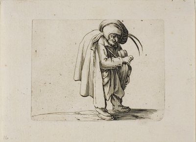 Gracz liry korbowej, z Varie Figure Gobbi autorstwa Jacques Callot