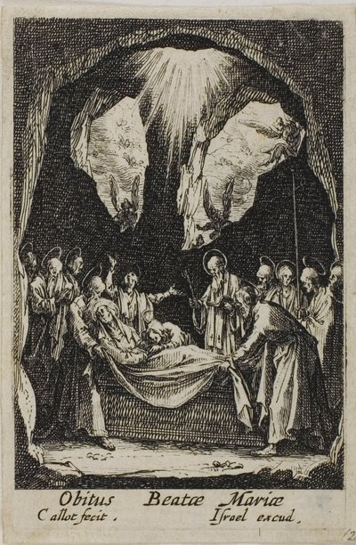 Pochówek Dziewicy, z Życia Dziewicy autorstwa Jacques Callot