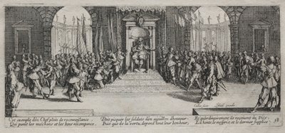 Wielka nędza wojny: dystrybucja zadośćuczynienia, 1633. autorstwa Jacques Callot