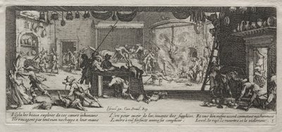 Wielka nieszczęścia wojny: plądrowanie, 1633. autorstwa Jacques Callot