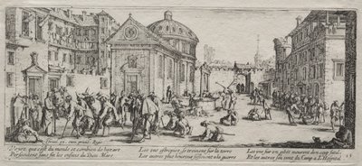 Wielka nieszczęścia wojny: Szpital autorstwa Jacques Callot