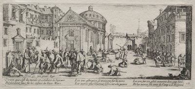 Wielka nieszczęścia wojny: Szpital, 1633. autorstwa Jacques Callot