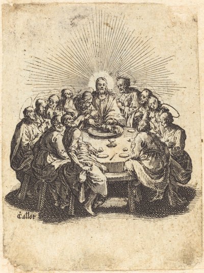 Ostatnia Wieczerza, 1618. autorstwa Jacques Callot