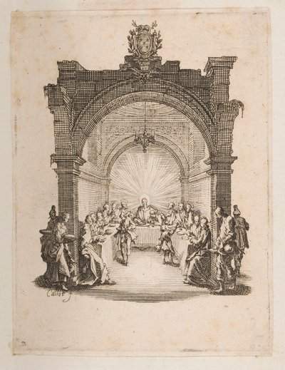 Ostatnia Wieczerza, nie. 2 z 11 z La Petite Passion autorstwa Jacques Callot