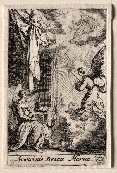 Życie Dziewicy: Zwiastowanie. autorstwa Jacques Callot