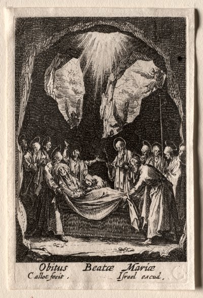 Życie Dziewicy: Złożenie do grobu Dziewicy autorstwa Jacques Callot