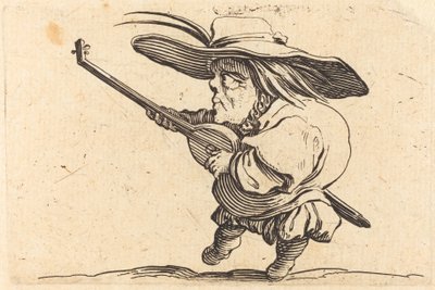 Gracz na lutni autorstwa Jacques Callot