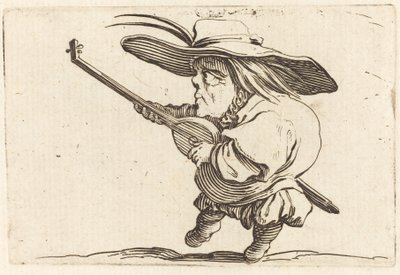 Gracz na lutni autorstwa Jacques Callot