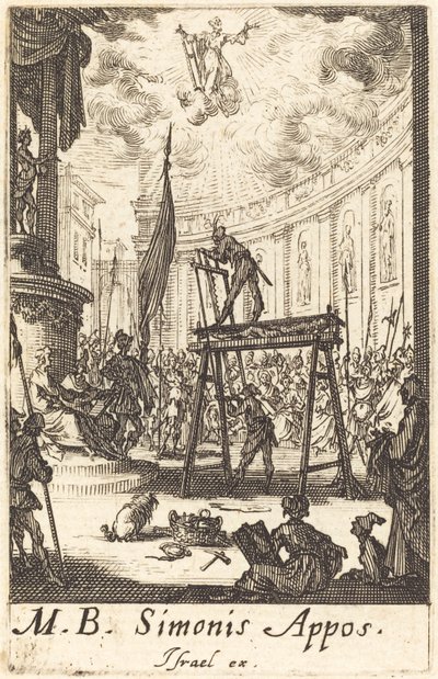 Męczeństwo św. Szymona, c. 16341635. autorstwa Jacques Callot