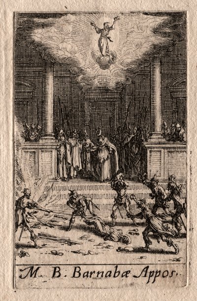 Męczeństwo Apostołów: św. Barnaba. autorstwa Jacques Callot