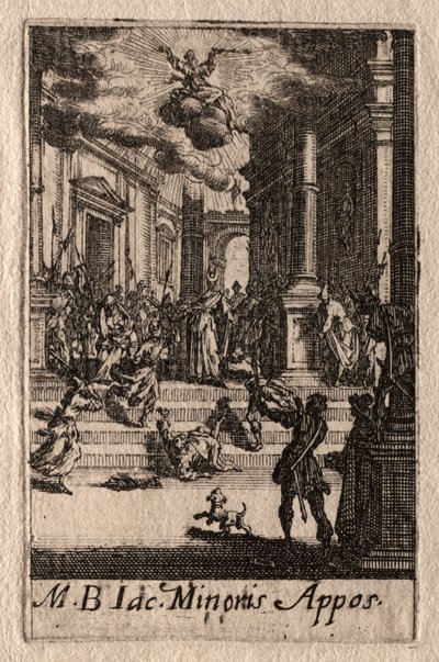 Męczeństwo Apostołów: św. Jakub Mniejszy. autorstwa Jacques Callot