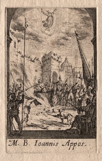 Męczeństwo Apostołów: św. Jana Ewangelisty. autorstwa Jacques Callot