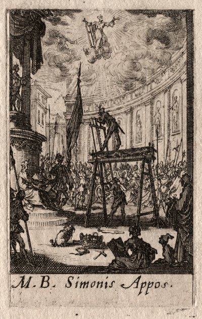 Męczeństwo Apostołów: św. Szymon. autorstwa Jacques Callot