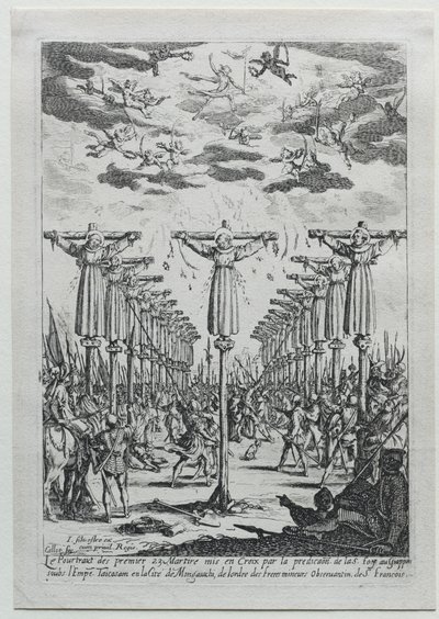 Męczennicy Japonii. autorstwa Jacques Callot