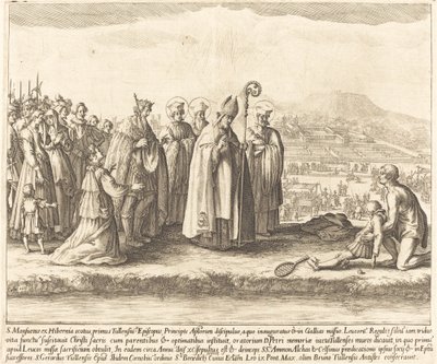 Cud św. Mansuya. autorstwa Jacques Callot