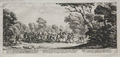 Miseries of War: Aresztowanie złoczyńców, 1633. autorstwa Jacques Callot