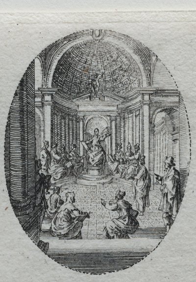 Tajemnice męki: Chrystus spiera się z lekarzami autorstwa Jacques Callot