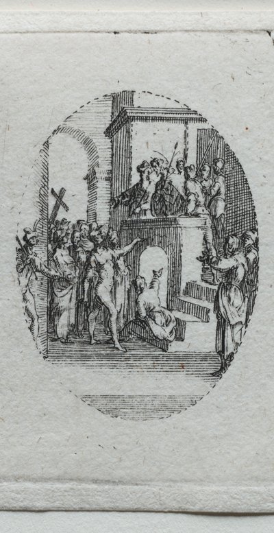 Tajemnice męki: Chrystus przedstawiony ludowi. autorstwa Jacques Callot
