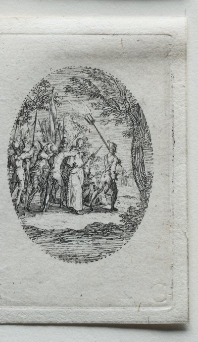 Tajemnice męki: Chrystus wzięty do niewoli. autorstwa Jacques Callot