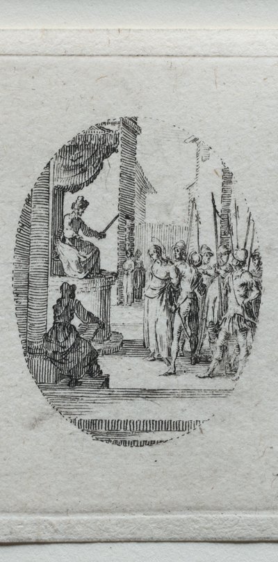 Tajemnice męki: Chrystus przed Piłatem autorstwa Jacques Callot