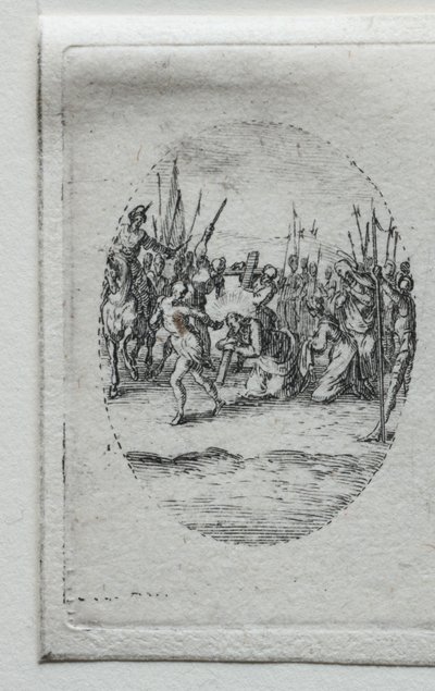 Tajemnice męki: dźwiganie krzyża autorstwa Jacques Callot