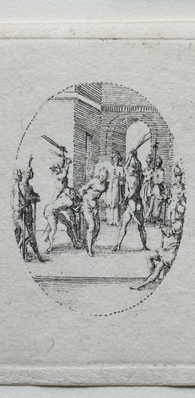 Tajemnice męki: Biczowanie autorstwa Jacques Callot