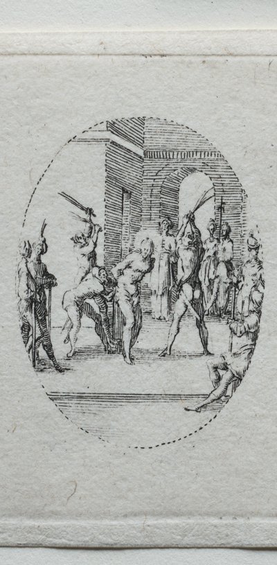 Tajemnice męki: Biczowanie. autorstwa Jacques Callot