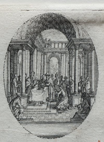Tajemnice Męki Pańskiej: Ofiarowanie w Świątyni. autorstwa Jacques Callot