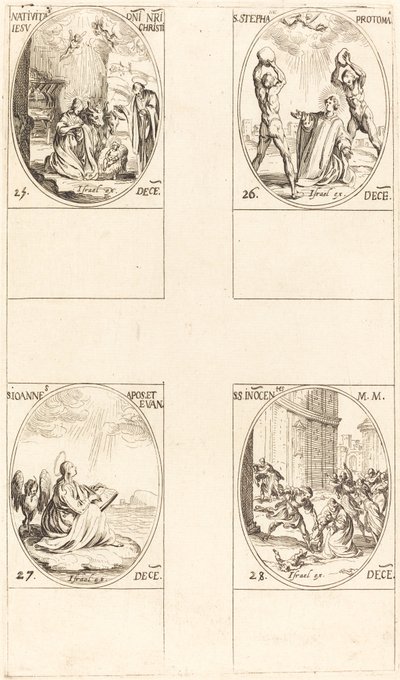 Narodzenia, św. Szczepana, św. Jana, Świętych Niewiniątek. autorstwa Jacques Callot
