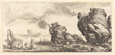 Bitwa morska, prawdopodobnie ok. 1630. autorstwa Jacques Callot