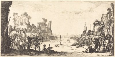Próba przez strzały Św. 16321633. autorstwa Jacques Callot