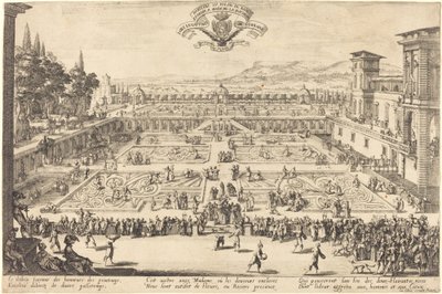 Ogrody pałacowe w Nancy autorstwa Jacques Callot