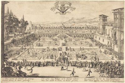 Ogrody pałacowe w Nancy autorstwa Jacques Callot